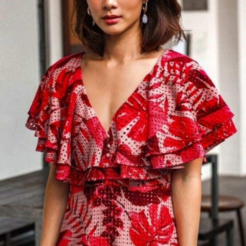 Johanna Ortiz x H&M Ruffle Dress XXL  NWT - Picture 3 of 16